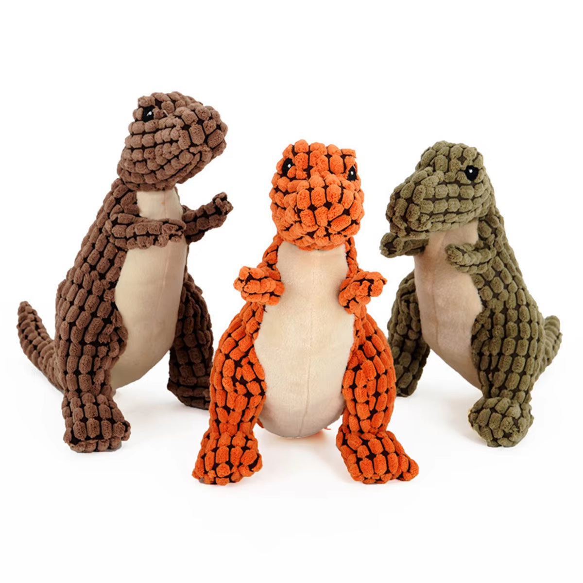 Dog Squeaky Plush Dinosaur