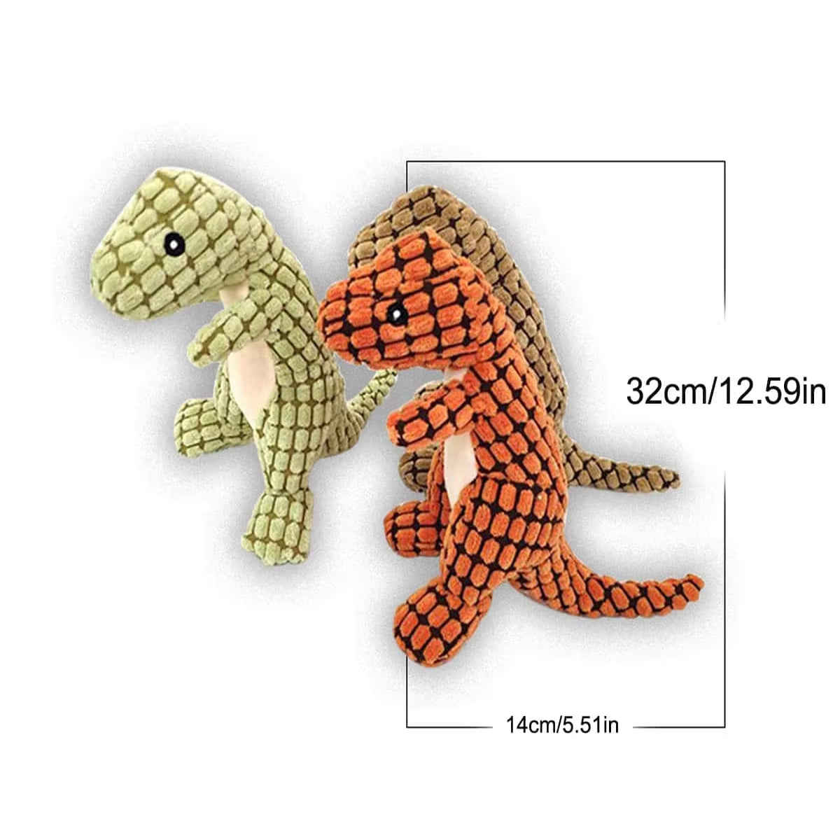 Dog Squeaky Plush Dinosaur