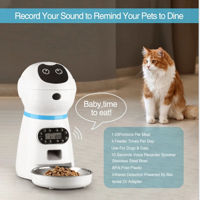 Pet Feeder Dispenser for Cat and Dog