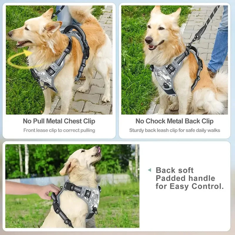 Easy Walking Reflective No-Pull Dog Harness with Handle for Training