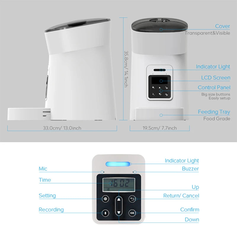 Pet Feeder Dispenser for Cat and Dog