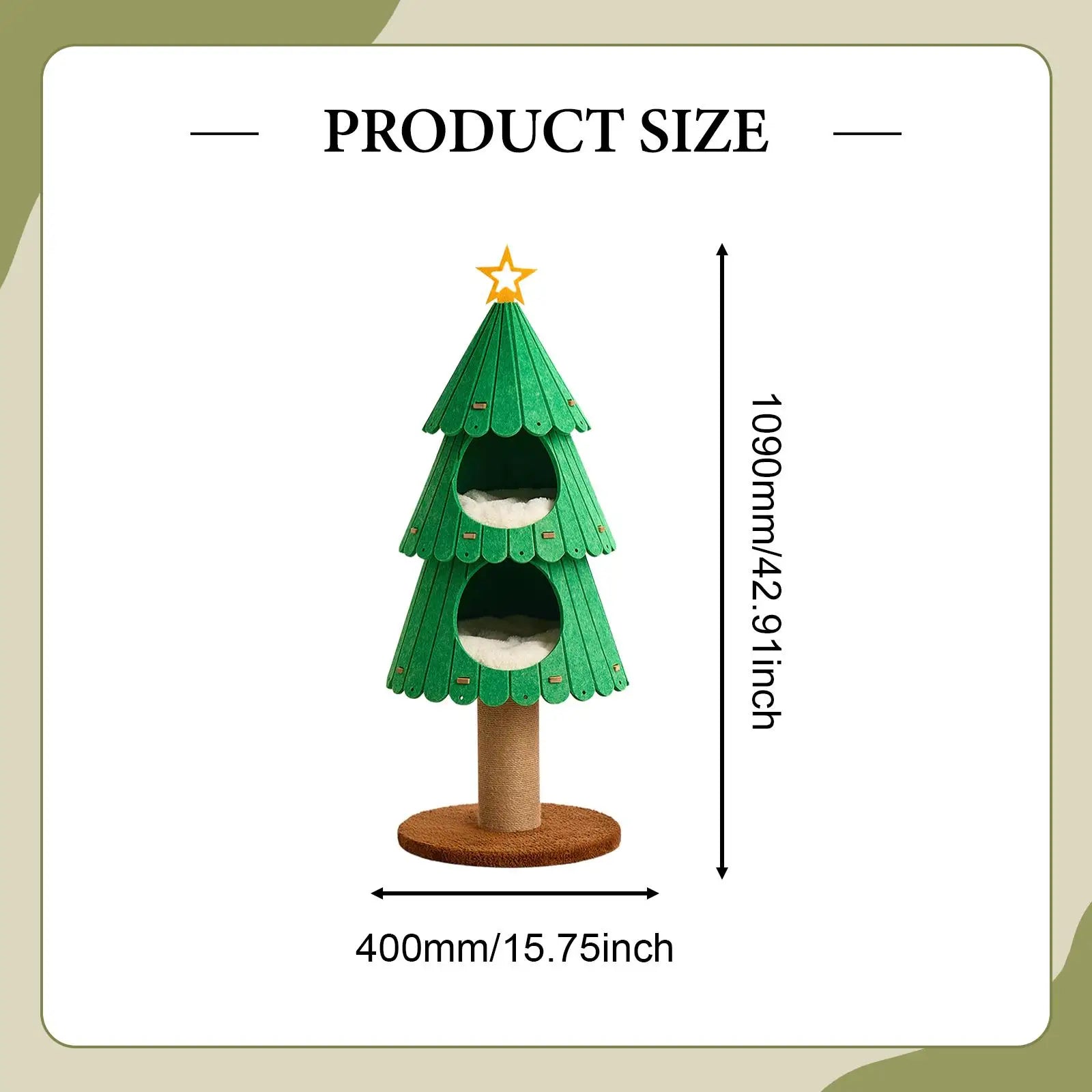 Christmas Cat Tree Tower 