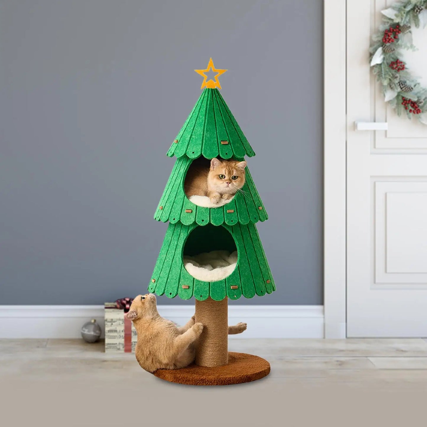 Christmas Cat Tree Tower 