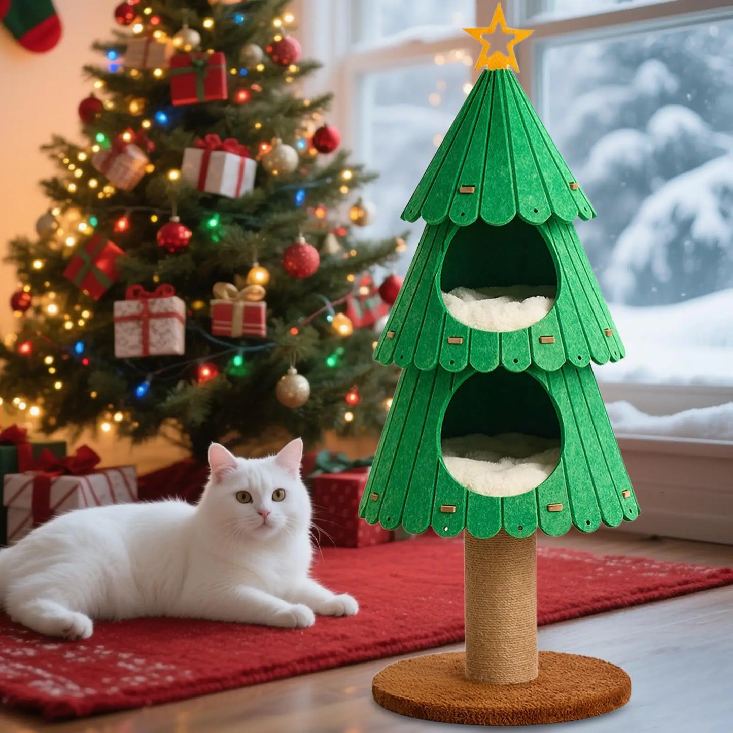 Christmas Cat Tree Tower 