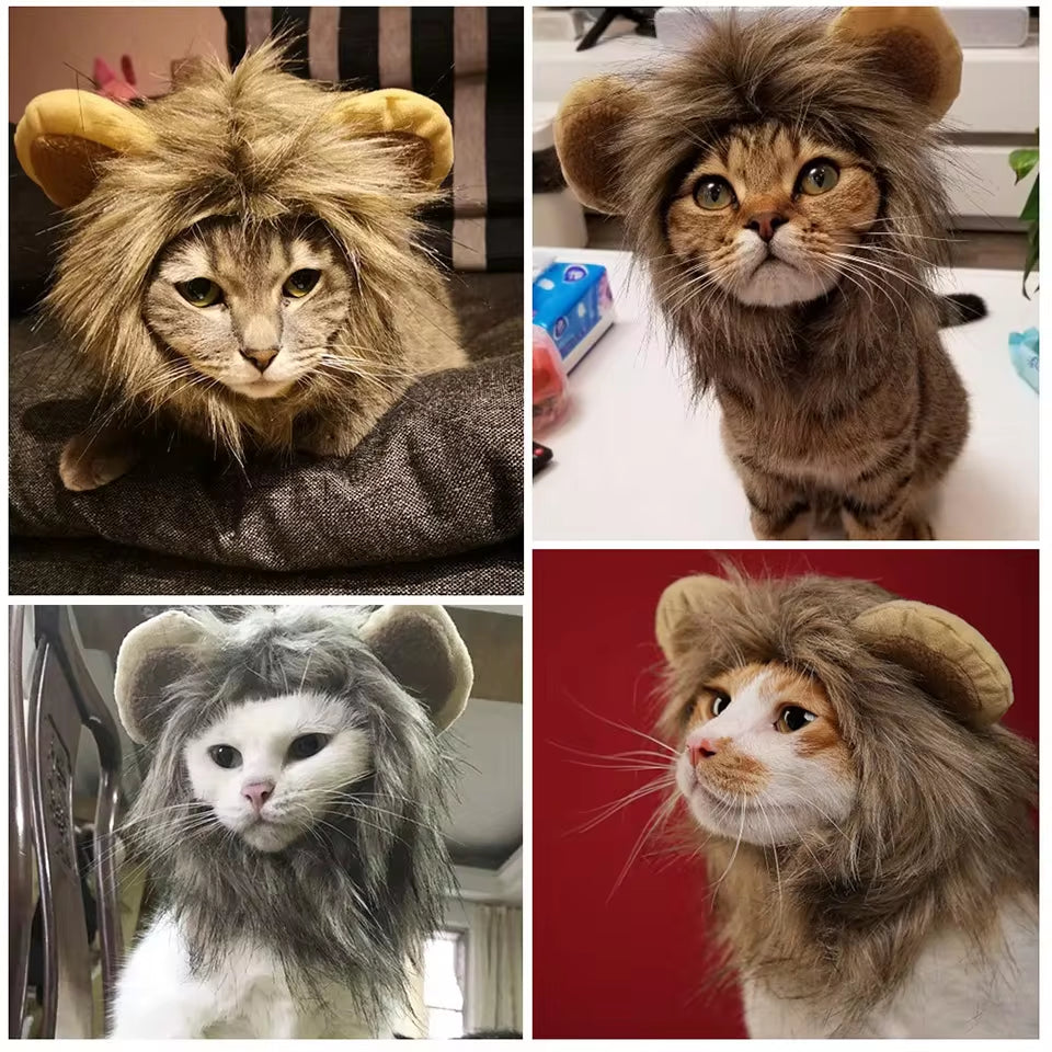 Cute Lion Mane Wig For Small Pets